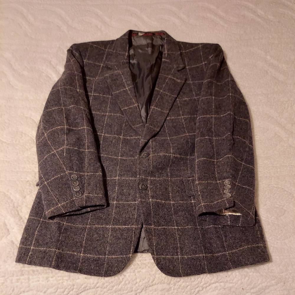 Arnie Charcoal Windowpane Blazer